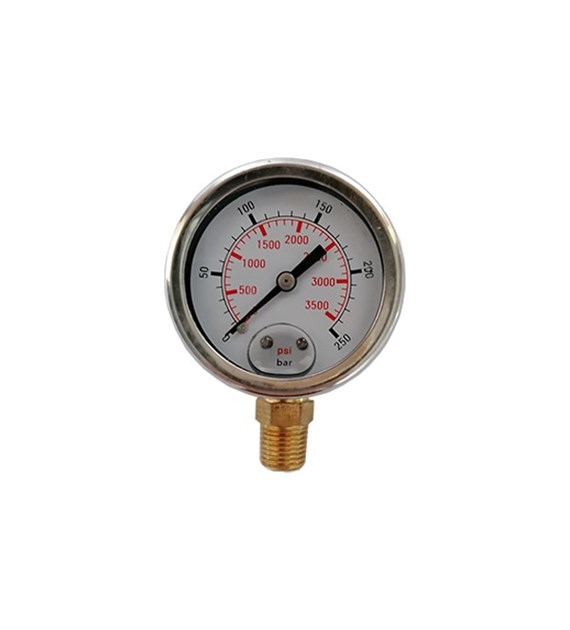 Manometer NW 50 - 250 bar 1/4  AG ausgang unten