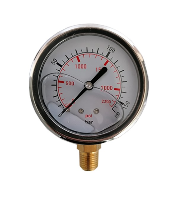 Manometer NW 63 - 160 bar 1/4  AG ausgang unten
