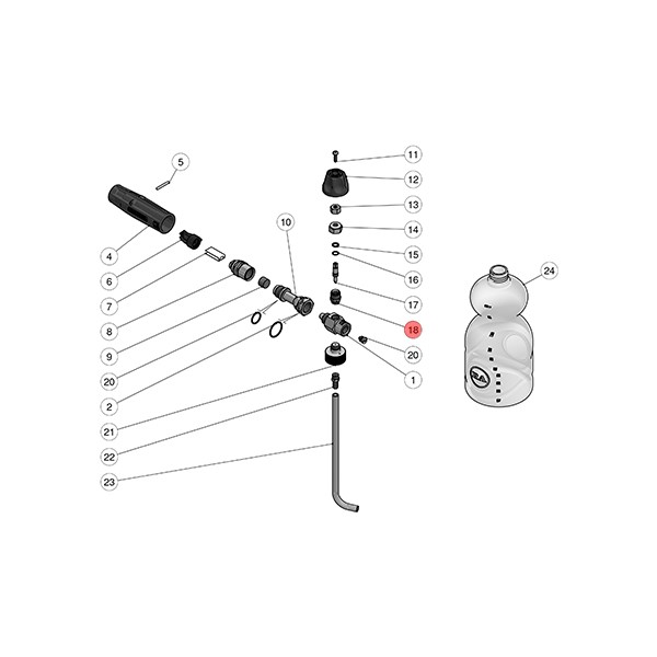 Kolbenhalter für Schaumlanze LS3 - Pos.18