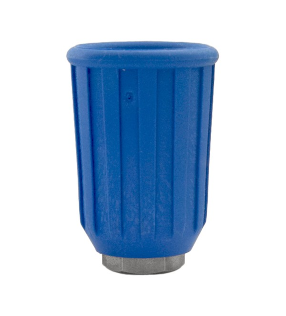 Düsenschutz 1/4  IG - Edelstahl, Gummi, Blau