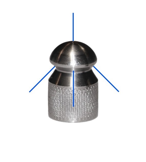 Rohrreinigungsdüse 1/4  IG 3+1  - 040