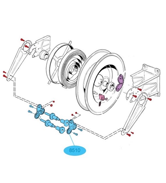 Rollenhaltesatz - 20 m - Edelstahl