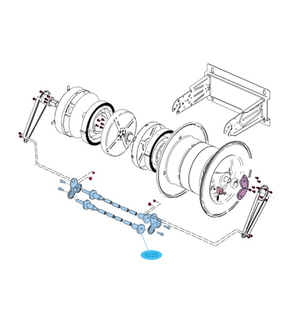 Rollenhaltesatz - 60 m - Edelstah
