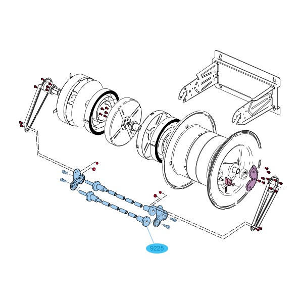 Rollenhaltesatz - 60 m - Edelstah
