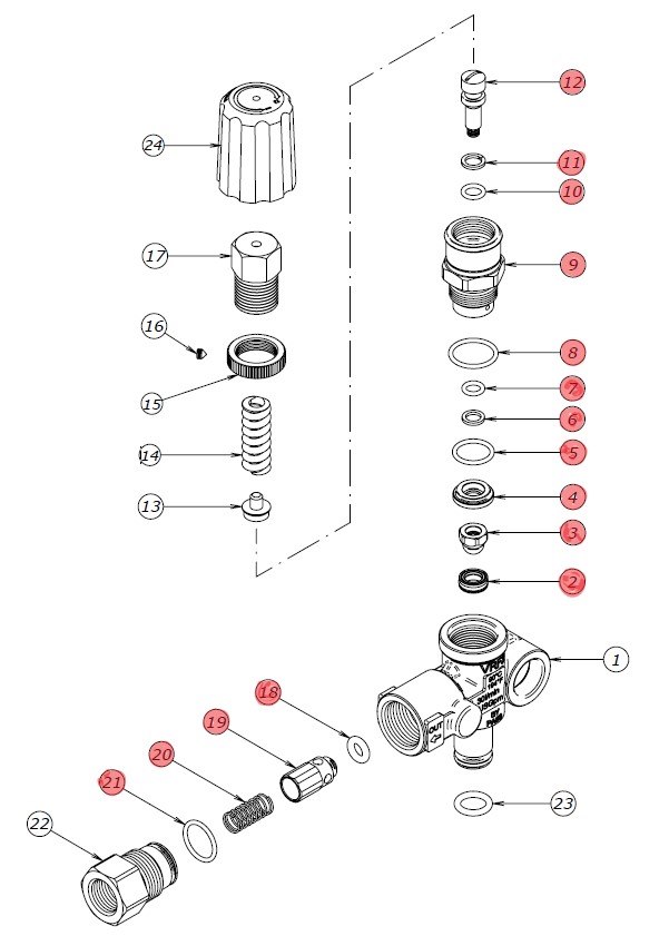 Reparatursatz für VRF2 KIT2