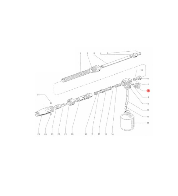 Knopf für Schaumlanze Interpump - Pos.8