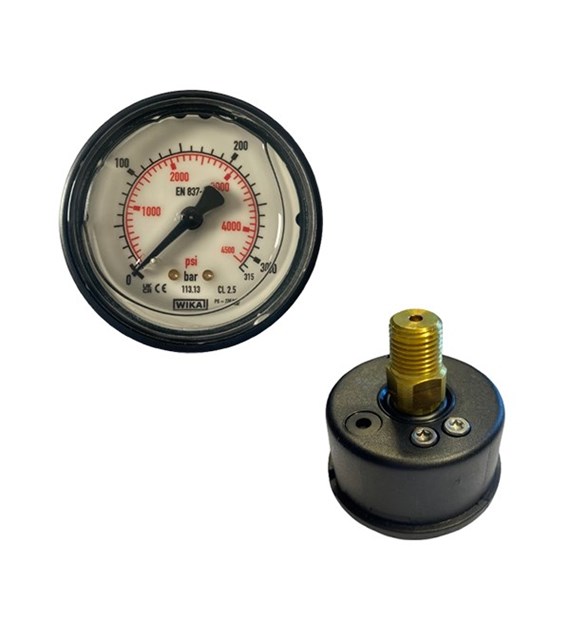 Manometer NW 63 - 315 bar 1/4  AG ausgang hinten