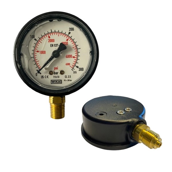 Manometer NW 63 - 315 bar 1/4  AG ausgang unten