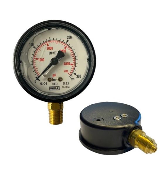 Manometer NW 50 - 250 bar 1/4  AG ausgang unten