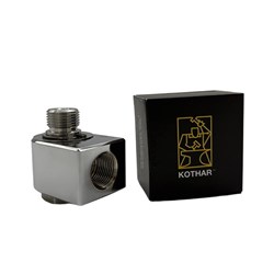 Drehgelenk 90° 1/4  IG - 3/8  AG KOTHAR CHROM