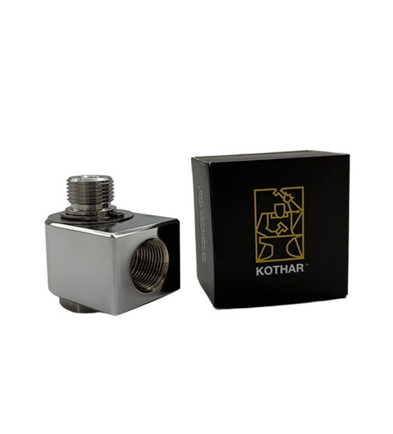 Drehgelenk 90° 1/4  AG - 3/8  IG KOTHAR CHROM
