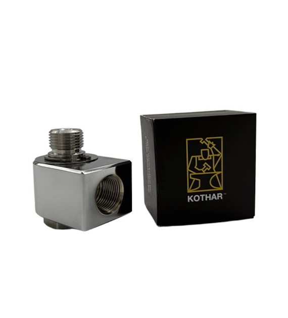 Drehgelenk 90° 3/8  AG - 3/8  IG KOTHAR CHROM
