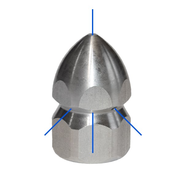Rohrreinigungsdüse 3/8  IG 3+1  - 045