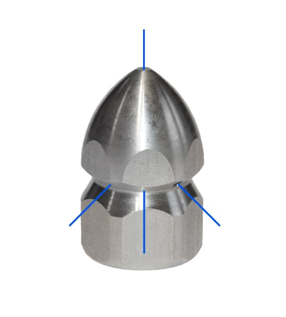 Rohrreinigungsdüse 3/8  IG 3+1  - 055
