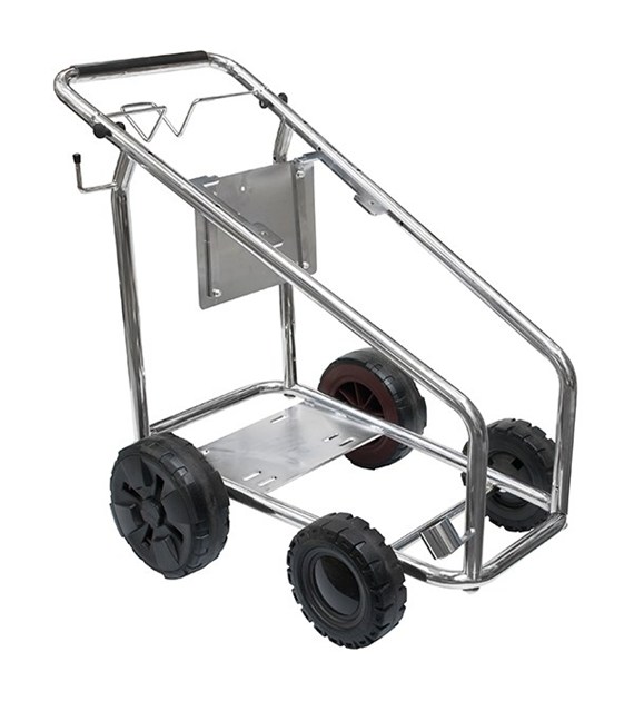 Trolley für Motorpumpe - Chrom