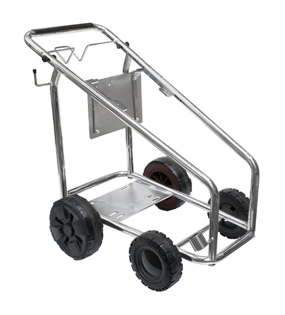 Trolley für Motorpumpe - Chrom