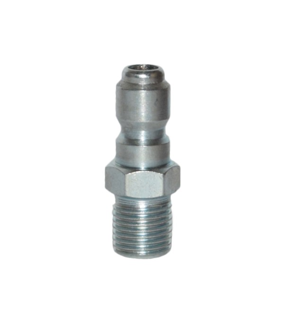 Stecknippel 12 mm 1/4  AG - verznikt Stahl