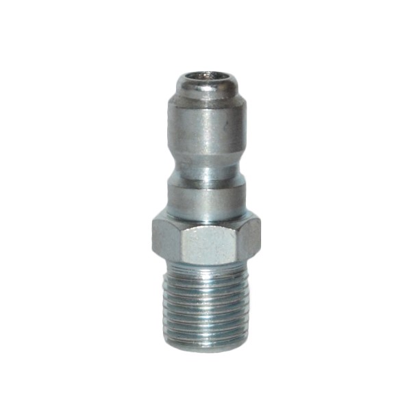 Stecknippel 12 mm 1/4  AG - verznikt Stahl