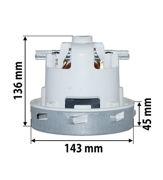 Saugturbine 1200 W 2-stufig, by pass
