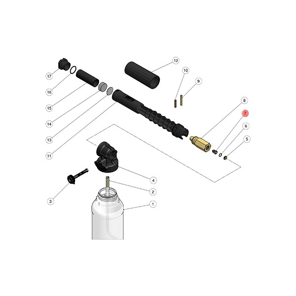 Düse für Schaumlanze LS12 - 1,50 mm - Pos.7