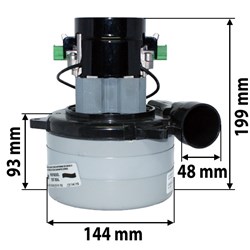 Saugturbine 740 W 3-stufig, Abluftrohr