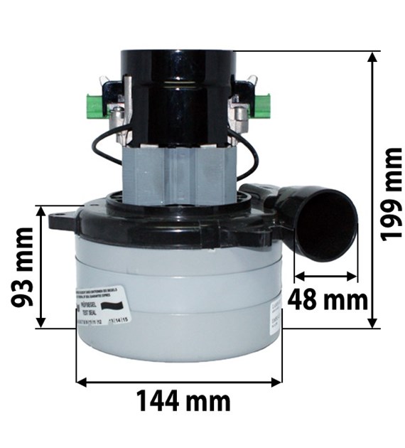 Saugturbine 740 W 3-stufig, Abluftrohr