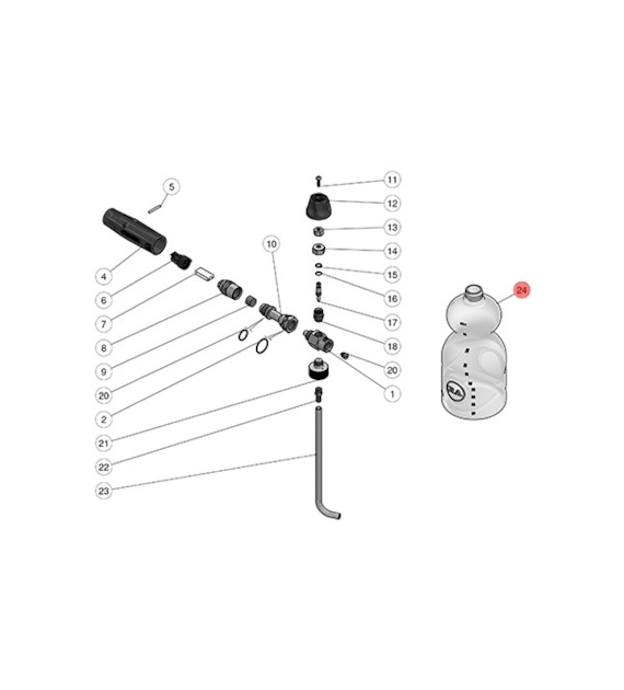 Behälter für Schaumlanze LS3 - 1 L - Pos.24
