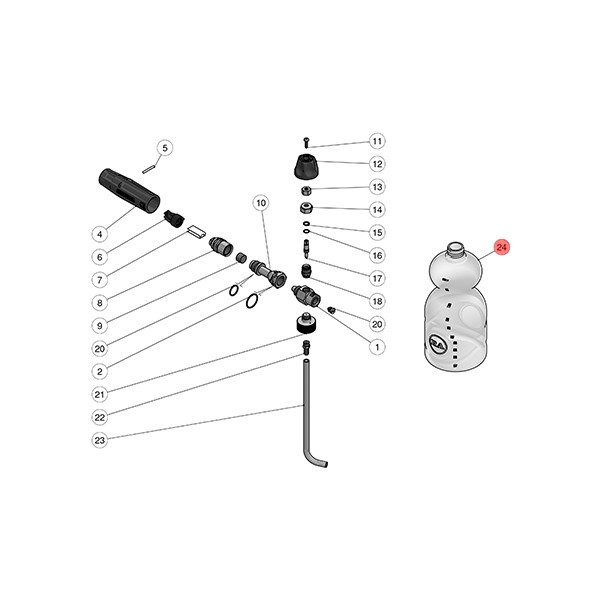 Behälter für Schaumlanze LS3 - 1 L - Pos.24