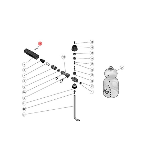 Zylinderstift für Schaumlanze LS3 - Pos.5