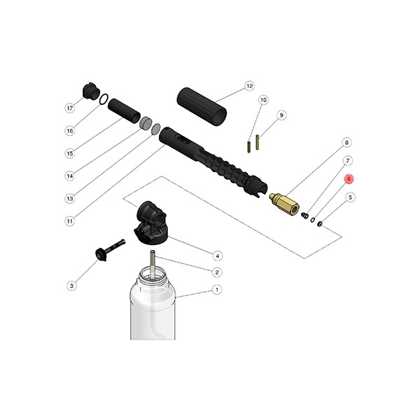 O-Ring 8 mm für Schaumlanze LS12 - Pos.6