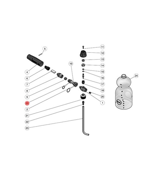 Düse für Schaumlanze LS3 - 1,40 mm - Pos.20