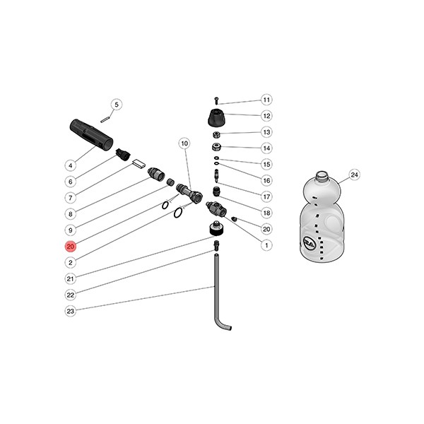 Düse für Schaumlanze LS3 - 1,40 mm - Pos.20