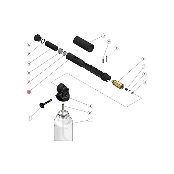 Lanzengehäuse für Schaumlanze LS12 - Pos.11