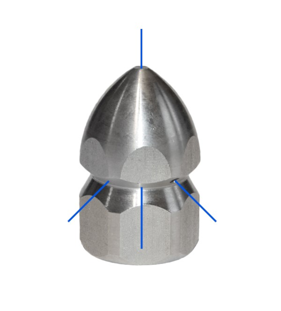 Rohrreinigungsdüse 3/8  IG 3+1  - 045