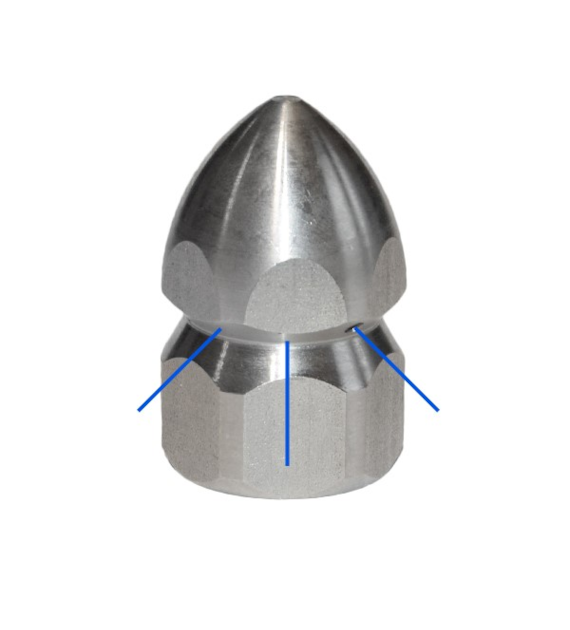 Rohrreinigungsdüse 3/8  IG 3 - 050