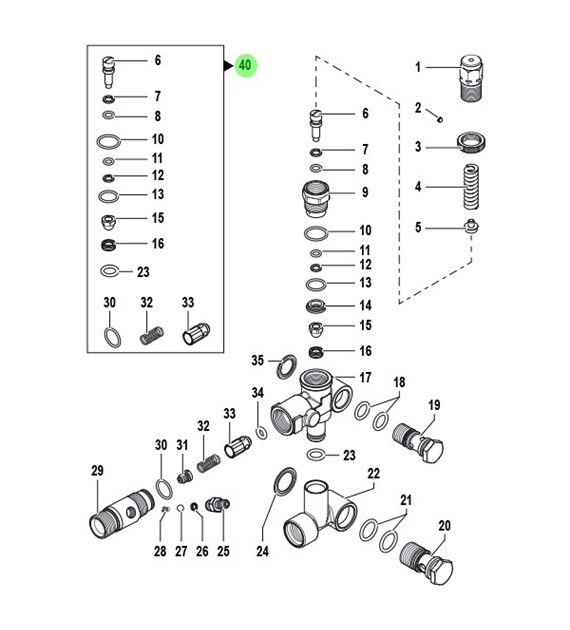 Reparatursatz für Umlaufventil Comet VRF2