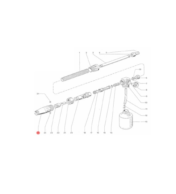 Düsenkopf für Schaumlanze Interpump - Pos.25