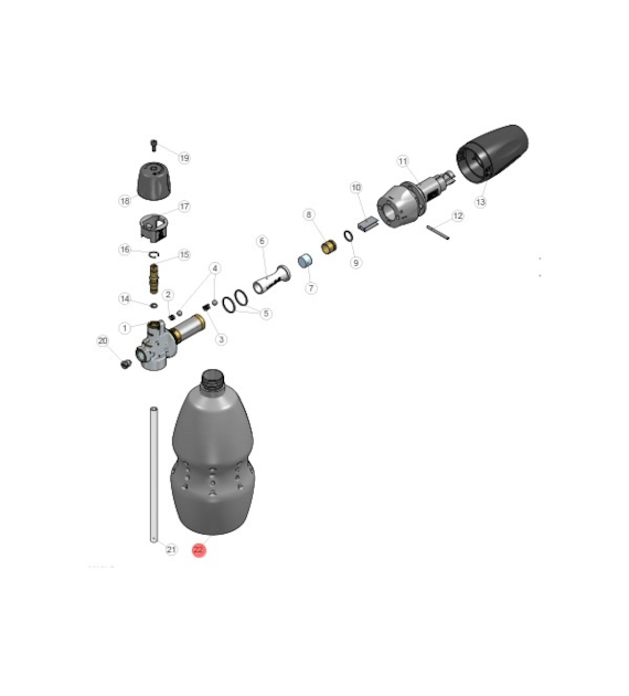 Behälter für Schaumlanze PF22 - 1L - Pos.22