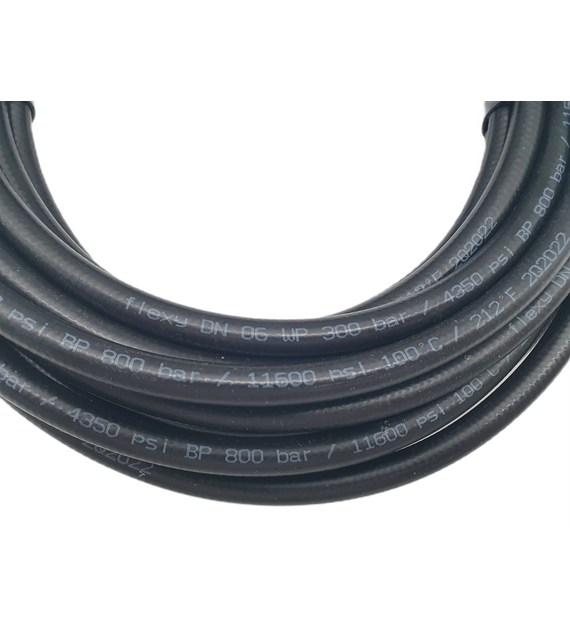 TP HSchlauch-Meterware NW6 300 bar Schwarz FLEXY