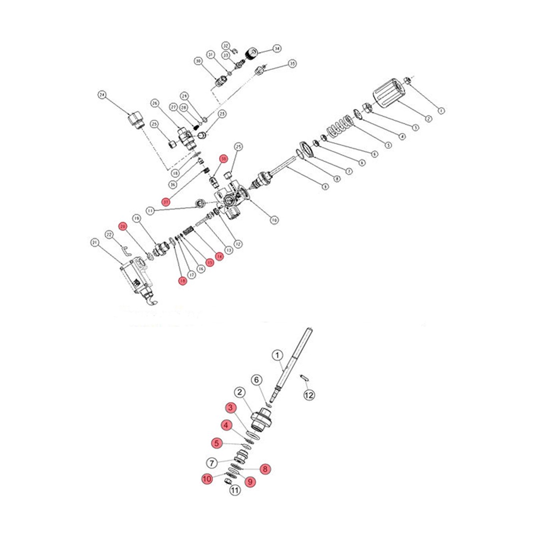 Reparatursatz für Umlaufventil MG4000