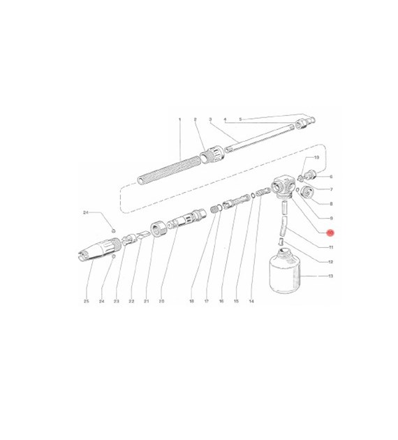 Injektor-Gehäuse Schaumlanze Interpump - Pos.10