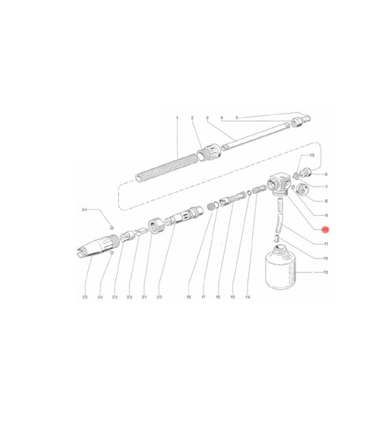 Injektor-Gehäuse Schaumlanze Interpump - Pos.10
