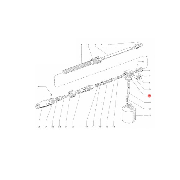 Injektor-Gehäuse Schaumlanze Interpump - Pos.10